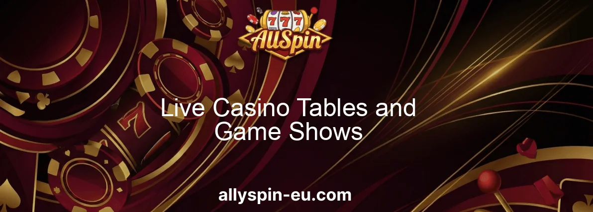 Allyspin Casino Live Casino Tables And Game Shows